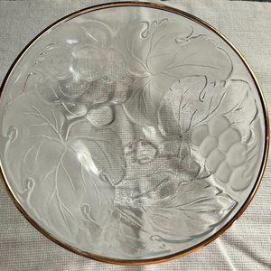 Crystal KIG Indonesia Bowl, Gold Trim, 5.75'' diameter